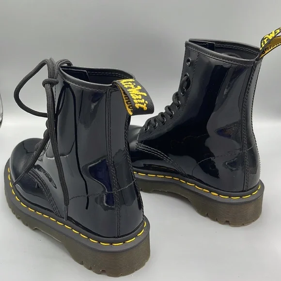Dr Martens 1460 patent leather boots platforms - Picture 2 of 5